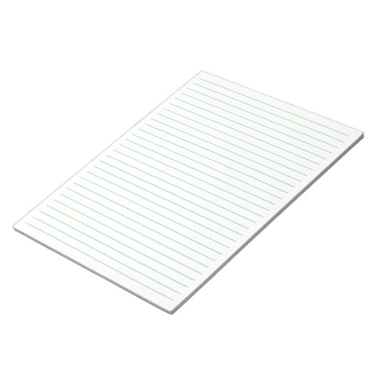Grüne Linien - Breitband-Rollenpapier Pad 8.5 "x11 Notizblock (angewinkelt)
