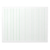 Grüne Linien - Breitband-Rollenpapier Pad 8.5 "x11 Notizblock (Vorderseite)
