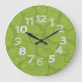Grüne Linien Große Wanduhr (Vorderseite)