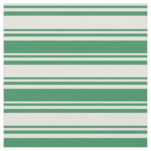 Grüne Linien in Beige und See Stoff (Nahaufnahme)
