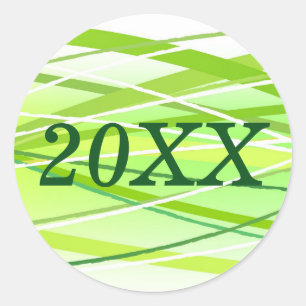 Grüne Linien Jahr - Circle Aufkleber