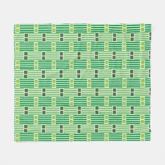 Grüne Linien und Felder Fleecedecke (Vorderseite (Horizontal))