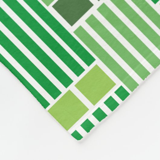 Grüne Linien und Felder Fleecedecke (Ecke)