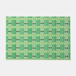 Grüne Linien und Felder Fußmatte