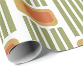 Grüne Linien und Felder Geschenkpapier (Rolleneckpunkt)