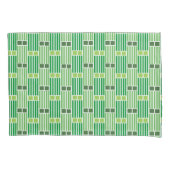 Grüne Linien und Felder Kissenbezug (Vorderseite)