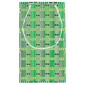 Grüne Linien und Felder Kleine Geschenktüte (Rückseite)