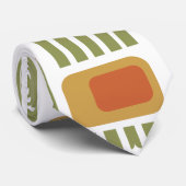 Grüne Linien und Felder Krawatte (Gerollt)