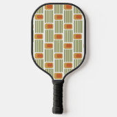 Grüne Linien und Felder Pickleball Schläger (Rückseite)