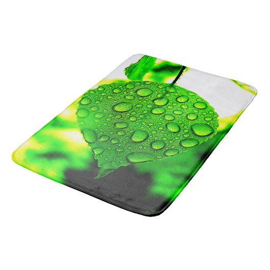 Grüne Linke Badematte (Schrägansicht)