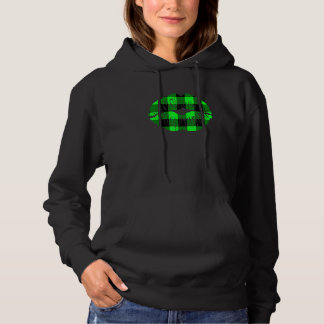Grüne Lippen Buffalo Kariert Lippen Lucky St Patri Hoodie