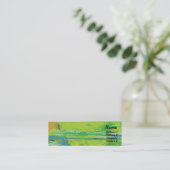 Grüne Lippen - dünn Mini Visitenkarte (Stehend Vorderseite)