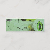 Grüne Lippen - dünn Mini Visitenkarte (Rückseite)