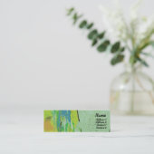 Grüne Lippen - dünn Mini Visitenkarte (Stehend Vorderseite)