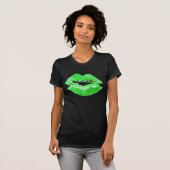Grüne Lippen küssen mich, den ich Shirt irischen (Vorne ganz)