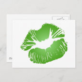 Grüne Lippen Postkarte (Vorne/Hinten)