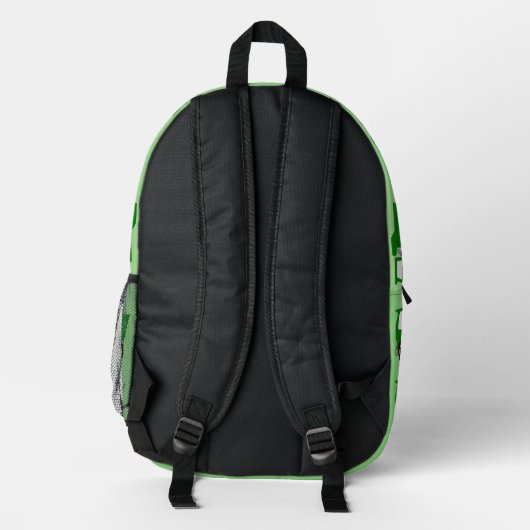 Grüne LKW Personalisiert Bedruckter Rucksack (Rückseite)