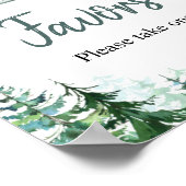 Grüne Lkw-Waldtiere bevorzugen Zeichen Poster (Ecke)