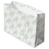 Grüne Lobby Große Geschenktüte (Rückseite Schrägansicht)