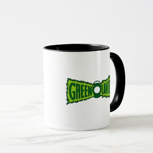 Grüne Logo-Flammen Tasse (VorderseiteRechts)
