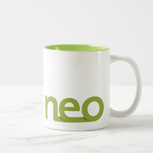 Grüne Logo-NeoTasse Zweifarbige Tasse (Rechts)