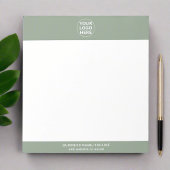 Grüne Logos und Text für Berufliche Unternehmen Notizblock