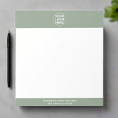 Grüne Logos und Text für Berufliche Unternehmen Notizblock
