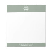 Grüne Logos und Text für Berufliche Unternehmen Notizblock (Vorderseite)