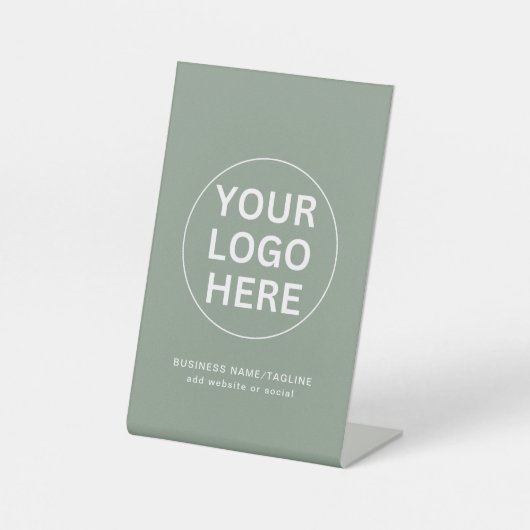 Grüne Logos und Text für Berufliche Unternehmen Sockelschild (Vorderseite)