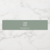 Grüne Logos und Text für Werbeaktionen Wasserflaschenetikett (Einzelnes Label)