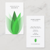 Grüne Lotus-Blume Visitenkarte (Vorne/Hinten)