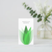 Grüne Lotus-Blume Visitenkarte (Stehend Vorderseite)