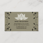 Grüne Lotus-Yoga-Meditations-holistisches Retro Visitenkarte