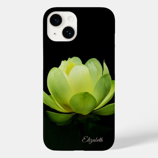 Grüne Lotusblume Schwarz Case-Mate iPhone Hülle (Rückseite)