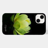 Grüne Lotusblume Schwarz Case-Mate iPhone Hülle (Rückseite (Horizontal))