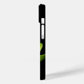 Grüne Lotusblume Schwarz Case-Mate iPhone Hülle (Rückseite / Links)