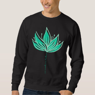 Grüne Lotusblume Yoga Meditation Kein Schlamm Kein Sweatshirt