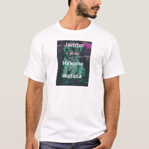Grüne Löwe mit rosa Brille "Hakuna Matata" Kunst T-Shirt