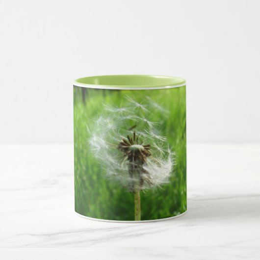 Grüne Löwenzahn-Tasse Tasse (Zentrum)