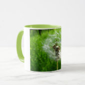 Grüne Löwenzahn-Tasse Tasse (Vorderseite Links)