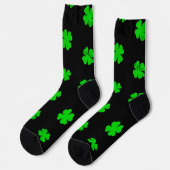 Grüne Lucky Clover Crew Socken (Linkes Detail)