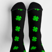 Grüne Lucky Clover Crew Socken (Oben)