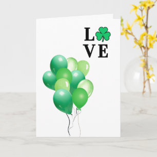 Grüne Luftballons LIEBEN Irland Allzweckdecke Karte