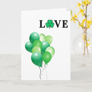 Grüne Luftballons LIEBEN Irland Allzweckdecke Karte