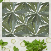 Grüne Lupine-Blätter Geschirrtuch (Gefaltet)