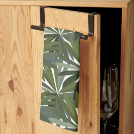 Grüne Lupine-Blätter Geschirrtuch