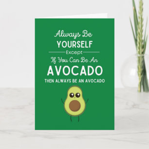 Grüne Lustige Süße Avocado Karten Für Kinder Obst