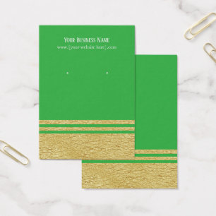 Grüne Luxe-Attrappen-Gold-Ohrhänger-Ausstellungska