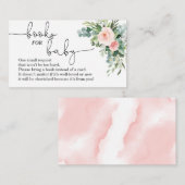 Grüne Mädchen rosa Babydusche Bücher für Baby Begleitkarte (Vorne/Hinten)