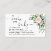 Grüne Mädchen rosa Babydusche Bücher für Baby Begleitkarte (Vorderseite)